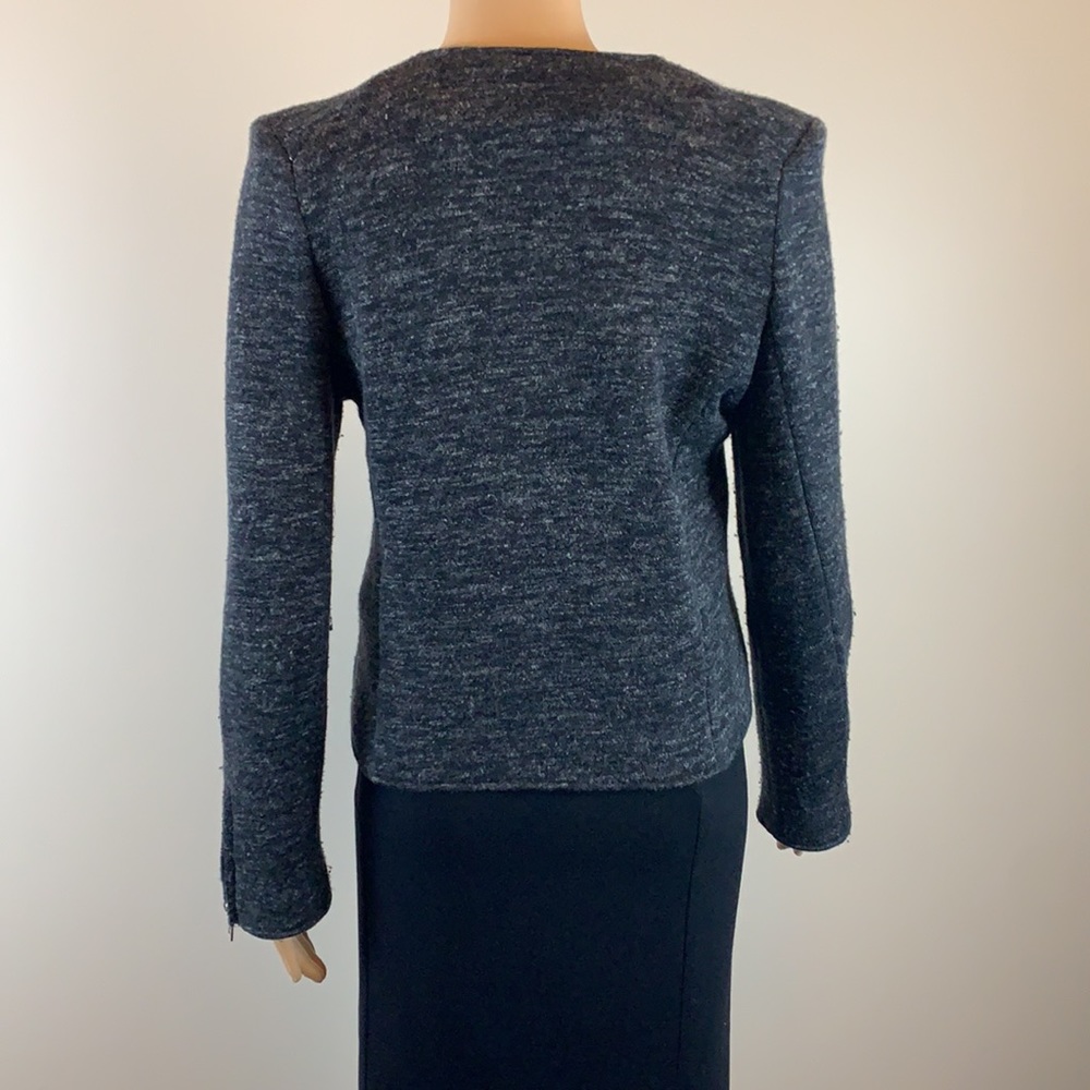 IRO Norma Charcoal Gray Moto Jacket - Picture 6 of 8